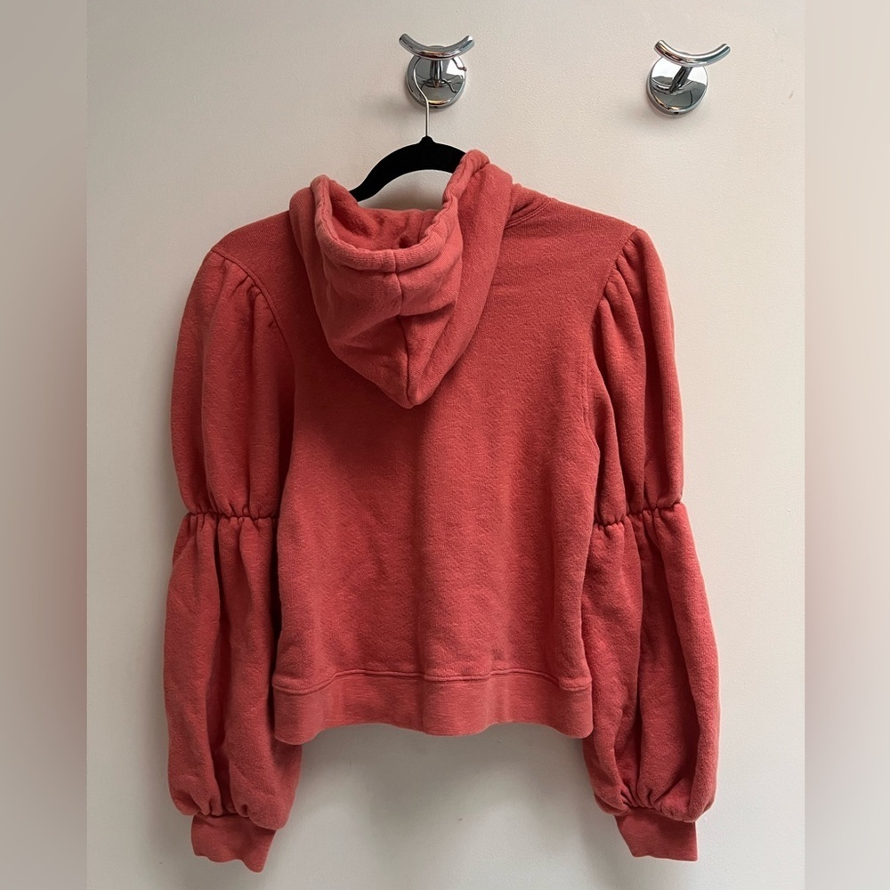 ULLA JOHNSON Women’s Sacha Sweatshirt with Puff Sleeves Clay - Size X-Small - Picture 5 of 7